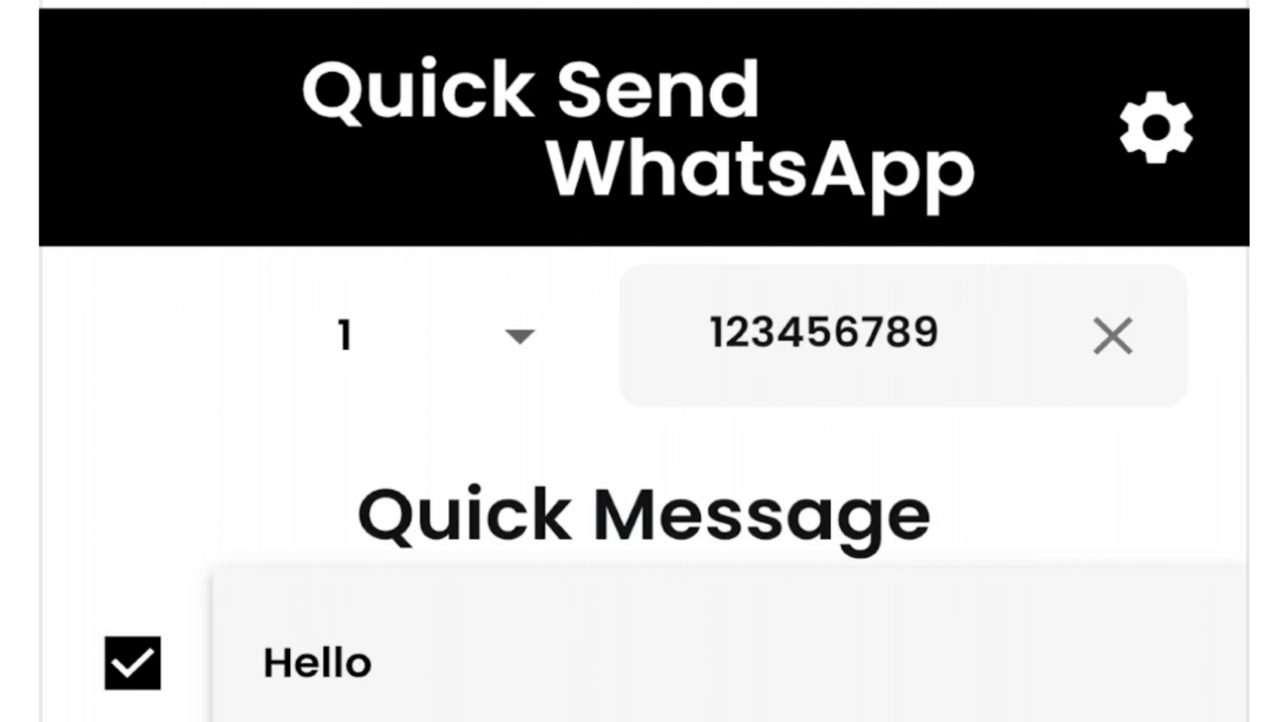 Quick Send for WhatsApp
